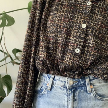 vintage blouse reworked