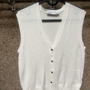 Zara White Vest