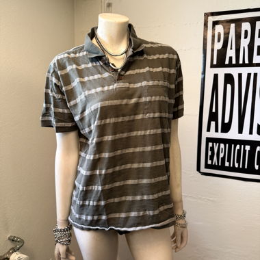 striped polo shirt