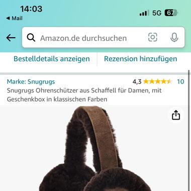 Ohrenschützer Braun Neuwertig