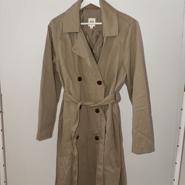 Beige trench coat