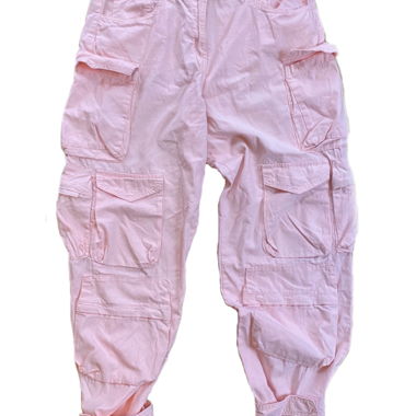 Cargo pants loose fit pink