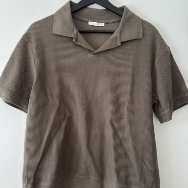 Polo vert/gris