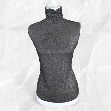 Nuna Lie Glitzerndes High-Neck-Top