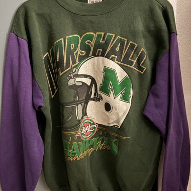 Sweatshirt Marshall College vert-violet