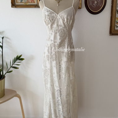 Abito maxi in raso broccato Victoria’s Secret Taglia S
