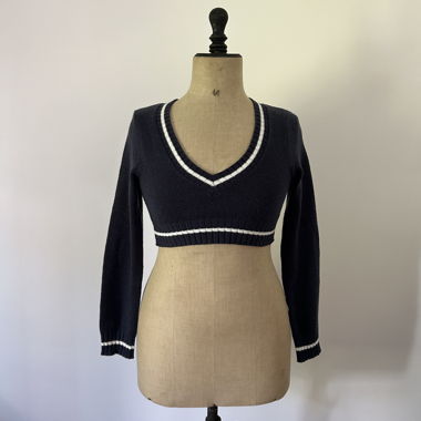 Pull court bleu marine H&M Divided