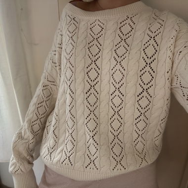Pull en maille blanc