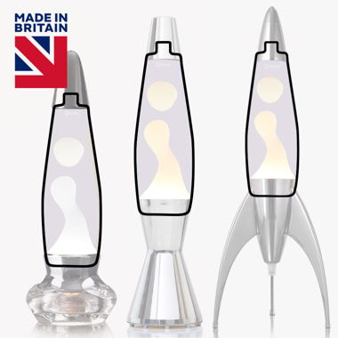 Mathmos Astrobaby Flasche Lavalampe Klar-Weiss