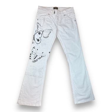 Pants - White - Butterfly