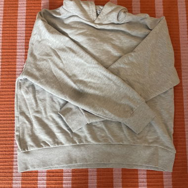 Felpa con cappuccio grigia (macchia dalla fotocamera)