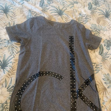 T-shirt long avec fentes latérales