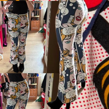Pop art flare pants 