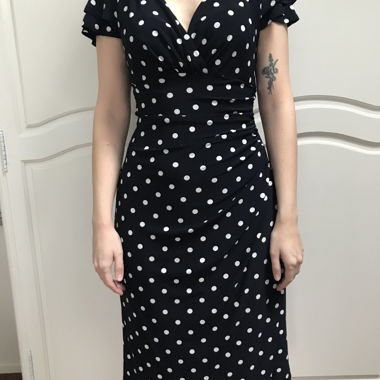 Jerseykleid mit Polkadots