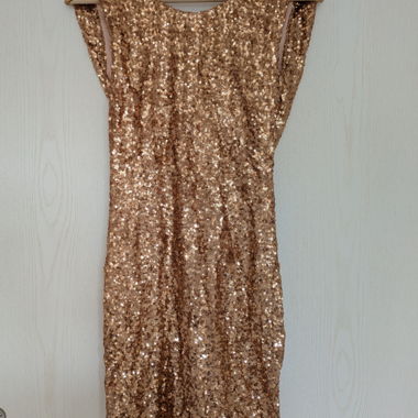 Short Gold Sequin Dress - Designer