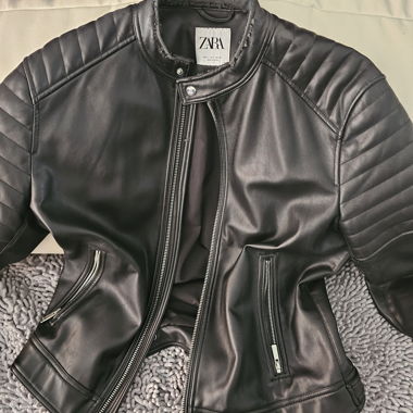 Veste en cuir synthétique Zara