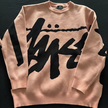 Maglione in maglia rosa Stussy, M