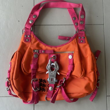 Orange and pink crossbody bag George GINA & Lucy