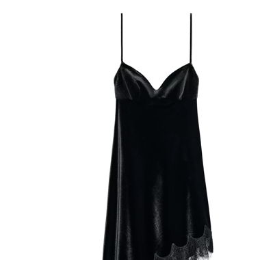 Zara Samtkleid mit Spitze gr XS 
