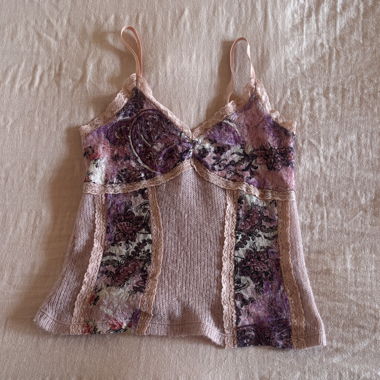 Vintage Lace Rose Knit Top