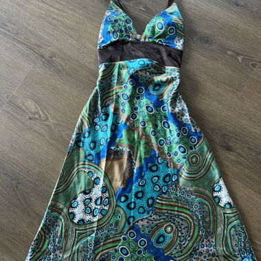 Abito vintage silky feu femme