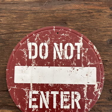 Cooles Vintage "Do Not Enter" Schild Deko