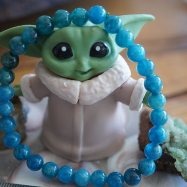 Kugel Armband  Apatit Blau 