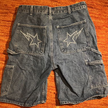 A BATHING APE denim shorts