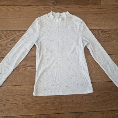 T-shirt blanc à manches longues, taille S, bon état