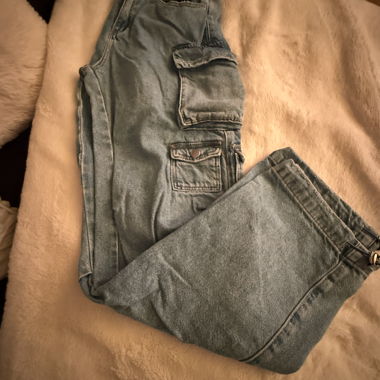Blue Jeans Cargo Pants