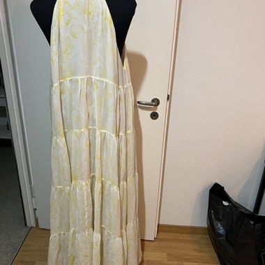 Long Halter Tiered Dress