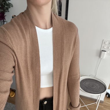 Braune lange Strickjacke von comma