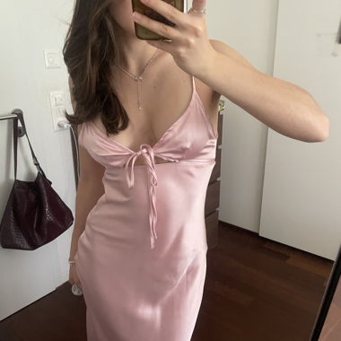 Pink Satin Dress