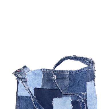 Denim patchwork bag