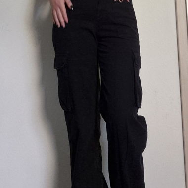 black cargo pants