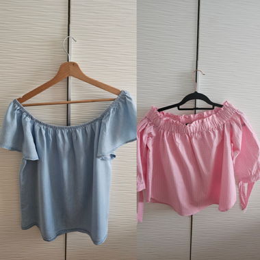 Confezione di top con spalle scoperte taglia L