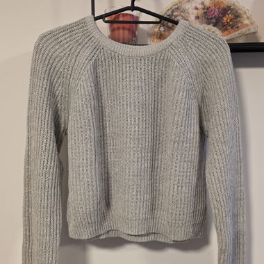 Maglione in maglia grigio S