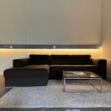 Corner sofa with storage and pull-out bed