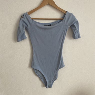 Light Blue Bershka TS Bodysuit – Off-Shoulder