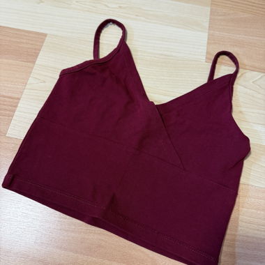 Burgundy Crop Top