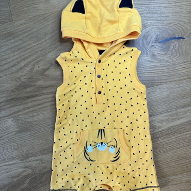 Combinaison à capuche pour enfants jaune