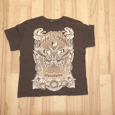 T-shirt graphique marron