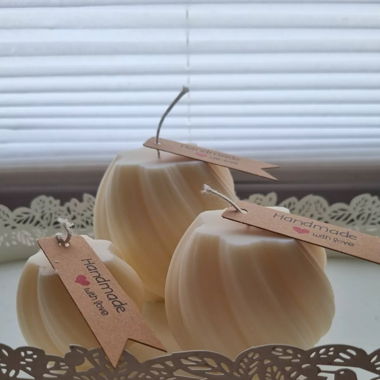Swirl Kerze vegan 3-er Set handgefertigt