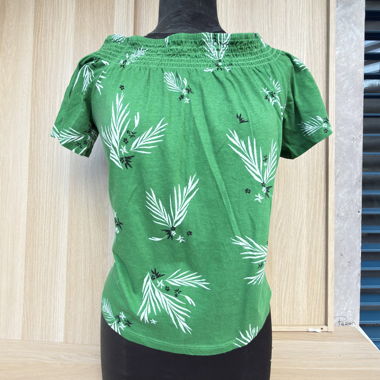Bardot-Top von H&M Grün Tropical Baumwolle, H&M