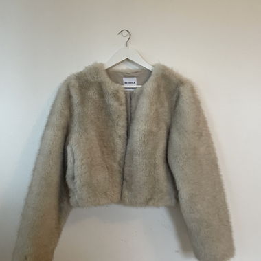 Beige Faux Fur Jacket 