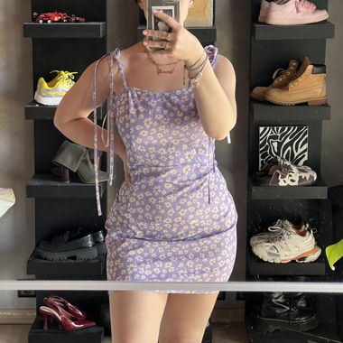 Violet Floral Dress