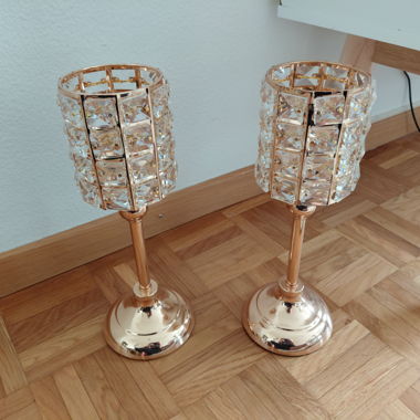 Set da 2 Portacandele in Cristallo