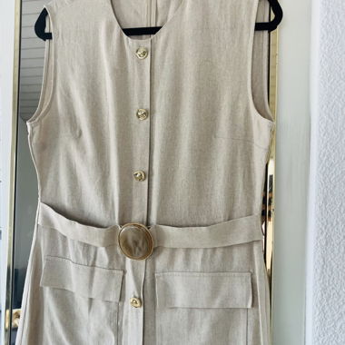 Zara linen blend dress
