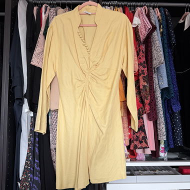 Robe jaune à manches longues Sandro