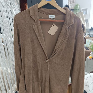 Giacca in spugna marrone
